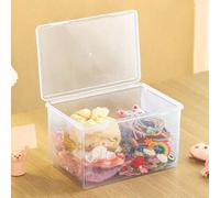 1 pièce Boîte de rangement portable pour accessoires et bijoux, organiseur transparent à ouverture à loquet pour colliers, bracelets, boucles d'oreilles, maquillage, convient pour les étudiants, la ma