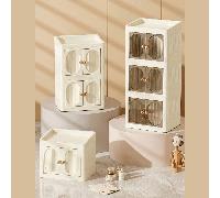 1 pièce Boîte de rangement pour cosmétiques Meuble de luxe de bureau Boîte de rangement pour produits de soins de la peau Boîte de rangement pour masque facial Tiroir anti-poussière Armoire de tri Éta