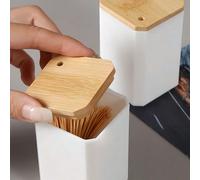1 pièce Boîte de rangement pour cure-dents pour utilisation à la maison et au salon, boîte à cure-dents portable, bocal à cure-dents avec rangement, décoration maison Taille UniquePolypropylène