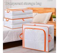 1 pièce Boîte de rangement sous le lit en PVC transparent, anti-humidité. Boîte de rangement scellée pour couette. Boîte de rangement avec couvercle, anti-poussière. Sac de rangement multifonctionnel 