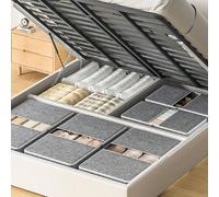 1 pièce Boîte de rangement sous le lit, sac de rangement à tiroir plat pour la maison, sac de rangement grande capacité, boîte de rangement imperméable et anti-humidité pour vêtements et pantalons, bo
