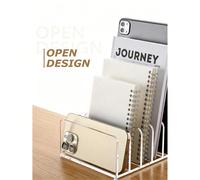 1 pièce Boîte de rangement transparente en acrylique, organisateur de bureau pour le bureau, rangement multifonctionnel pour les livres, les cahiers, les dossiers, les téléphones, étagère de présentat