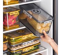 1 pièce Boîtes de conservation des aliments, boîte de rangement réfrigérateur empilable et accessoires de rangement, organiseur de légumes et de fruits, boîte de rangement réfrigérateur en plastique u