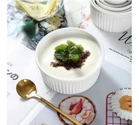 1 pièce Bol à glace blanc, bol à pudding, bol à soufflé, bol à collation, bol à gâteau, plat à sauce avec de la place pour des condiments comme la moutarde, le ketchup, la vinaigrette pour salade, fou