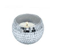 1 pièce Bougeoir boule disco miroir, vase en verre boule disco, peut être utilisé comme décoration de mariage, décoration de table de fête et de salle à manger, centre de table pour la maison (bougeoi