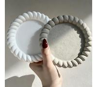1 pièce Bougeoir en forme géométrique plate en corde tressée et silicone - Convient pour la production de gypse, de ciment, de résine, la décoration d'intérieur et la production de cadeaux de luxe, ac