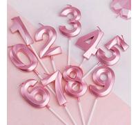 1 pièce Bougie d'anniversaire en forme de coquillage, bougie numéro 0-9 pour décoration de gâteau d'anniversaire, retour à l'école, Saint-Valentin 7,5,9,2,3,4,6,8,10,1,0,16,17,18,19,30,20,11,12,13,14,