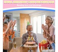 1 pièce Bougie d'anniversaire numéro de style élégant de l'Opéra en or pour la décoration de mariage, anniversaire, Saint-Valentin, fête. Décoration de maison de luxe scintillante pour l'automne, cent