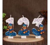 1 pièce Bougie numéro créative Paw Patrol pour anniversaire, décoration de gâteau Bougie numéro Paw Patrol Archie, convient pour fête d'anniversaire et décoration de vacances 7,5,9,2,3,4,6,8,1,0Cire