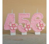 1 pièce Bougie numérotée pour anniversaire, Décorations de gâteau chiffre 0-9, Bougies numériques romantiques préférées pour la décoration de gâteau d'anniversaire, Bougies de gâteau pour fête de vaca
