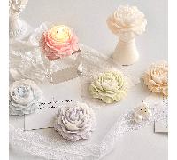1 pièce Bougie parfumée à la pivoine en cire de soja artisanale, fabriquée à partir de cire de soja naturelle, idéale pour la décoration de la pièce, le centre de table, les fêtes, les mariages et les