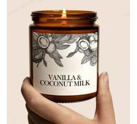 1 pièce Bougie parfumée à la vanille crème - Bocal en verre - Cadeau parfait pour la reconnaissance des employés, la fête des mères, la remise des diplômes, les infirmières, les petites amies, les épo