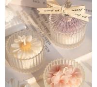 1 pièce Bougie parfumée florale artisanale, bougie décorative en cire de soja en forme de fleur, crée une ambiance, convient pour la Saint-Valentin, les couples, les femmes, les filles, le mariage, Ha