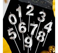 1 pièce Bougies d'anniversaire numériques de style opéra, bougie de décor avec chiffre d'âge, fournitures de fête 7,5,9,2,3,4,6,8,1,0,Sac en papier kraft 10 pièces,1-2 pièces,2-2 pièces,0-2 piècesCire