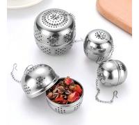 1 pièce Boule à thé anti-fuite - Convient pour les feuilles de thé, les épices et les assaisonnements, peut être utilisée comme infuseur à épices, boule d'assaisonnement, service à thé, passoire à thé