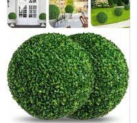 1 pièce Boule d'herbe artificielle de Milan, boule d'herbe en plastique vert à suspendre pour la décoration extérieure de mariage, la décoration de plafond de la maison, l'aménagement paysager de plan