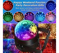 1 pièce Boule lumineuse magique LED - Lumière DJ RVB, alimentée par USB, lampe d'ambiance 7 couleurs, plug and play, sans télécommande, changement automatique, activée par le son, convient pour la déc