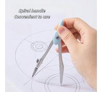 1 pièce Boussole en métal - Ensemble de 2 pièces - Outil de mesure et de dessin multifonctionnel - Outil de dessin géométrique - Matériau métallique - Rotation fluide - Portable - Dessin précis - Util