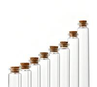 1 pièce Bouteille contrôlée au cou de 22 mm, bouteille à la dérive des vœux, bocal à bonbons, vial de boule d'encens, bouteille d'emballage de pierre de cristal 10ml,20ml,30 ml,15ml,8ml,25 ml,5 pièces