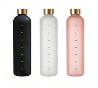 1 pièce Bouteille d'eau givrée de 1000 ml, Gourde de sport portable étanche, Convient pour le camping en plein air, la conduite, le cyclisme noir,Blanc,rose,Noir-APC