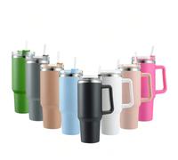 1 pièce Bouteille d'eau isolée sous vide en acier inoxydable de 40 oz avec paille, convient aux passionnés d'hydratation, aux amateurs de café, aux sports de plein air et aux voyages, idéale pour la r