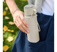 1 pièce Bouteille d'eau isotherme en acier inoxydable SUS316 de 500 ml, couvercle à 2 en 1 avec paille intégrée et tasse à boire amovible, conservation du froid et de la chaleur pendant 24 h, concepti