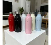 1 pièce Bouteille d'eau isotherme minimaliste en collaboration, contrôle de température 24h, matériau réutilisable pour le bureau, l'extérieur, le camping noir,Blanc,rose,bleu,rouge,BeigeBlocs de coul