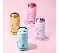 1 pièce Bouteille d'eau isotherme rose de 280 ml/9,47 oz Sanrio My Melody avec poupée mignonne, en acier inoxydable à double paroi, convient pour l'école, le bureau et la maison 280mlAcier inoxydable