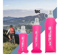 1 pièce Bouteille d'eau pliable de couleur unie, légère et étanche, convient pour le cyclisme, la course, le camping et les accessoires de fitness Bleu foncé 250ML,Bleu foncé 500ML,Rose 500ML,Rose 250