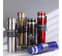 1 pièce Bouteille isotherme de voyage extérieure 800/1000ml, Bouteille de grande capacité en acier inoxydable avec vide, Filtre à résidus en acier inoxydable, Maintien de la chaleur à long terme - Con