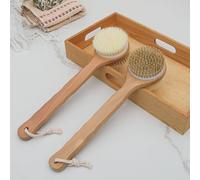 1 pièce Brosse de bain en bois, décoration de salle de bain, décoration d'automne, retour à l'école bois