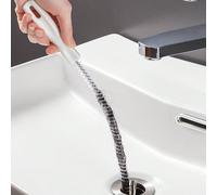 1 pièce Brosse de débouchage de tuyau, brosse de nettoyage de cheveux d'évier de salle de bain, déboucheur de drain flexible, accessoires de cuisine, outils de cuisine Taille UniqueAcier inoxydable