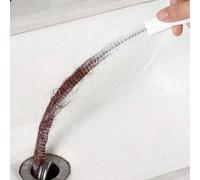 1 pièce Brosse de nettoyage de tuyau, brosse de nettoyage de drain de cheveux de salle de bain, déboucheur de drain, outil de nettoyage flexible, peut déboucher les blocages, brosse de drain flexible,
