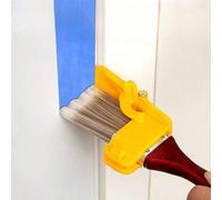 1 pièce Brosse de peinture de séparation de couleur de bordure, brosse de nettoyage légère et portable, brosse de peinture robuste avec manche en bois, outil DIY pour la décoration des bords de mur et