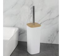 1 pièce Brosse de toilette en bambou et bois à long manche sans angle mort pour le nettoyage des toilettes et de la salle de bain. Décoration de salle de bain et décoration d'automne Taille UniquePoly
