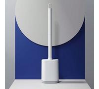1 pièce Brosse de toilette en silicone, brosse de nettoyage domestique avec des poils en TPR et un long manche, amovible et respirante, étanche et séchage rapide, tête de brosse douce et flexible, déc