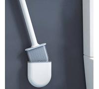 1 pièce Brosse de toilette respirante anti-fuite avec base, tête plate en silicone, poils souples et flexibles, support de séchage rapide. Décoration de salle de bain pour l'été 1PcSilicone