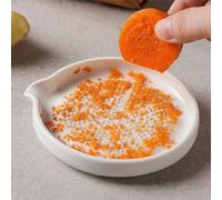 1 pièce Broyeur alimentaire en céramique multifonction, presse-purée manuel, convient pour le gingembre, l'ail, la carotte, ustensile de cuisine rond,style trou de suspension rond,style rond à double 