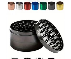 1 pièce Broyeur noir premium - Outil de broyage en métal multi-tailles - Accessoire ménager durable - Conception compacte - Coffret cadeau pour la Saint-Valentin et le Nouvel An 2,48 pouces/63 mm,1,57