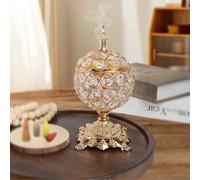 1 pièce Brûle-encens en cristal doré, Brûleur à bakhour, Brûleur d'encens à charbon, pour le yoga, le spa, l'aromathérapie, la décoration d'intérieur d'aromathérapie Taille UniqueFer