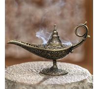 1 pièce Brûleur d'encens de lampe magique rétro, support à encens en métal de style vintage pour la décoration de la maison. Fait à la main, multifonctionnel, compact et élégant, style antique. Bougeo