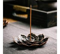 1 pièce Brûleur/Porte-encens vintage de lotus, design élégant et compact, convient pour le salon, la chambre à coucher et la table à thé Taille Unique,1 pièce de bronze double couche,1 pièce de bronze
