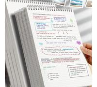 1 pièce Cahier à grille relié à spirale avec couvercle rabattant, retour à l'école A5,B5Papetier