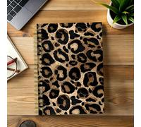 1 pièce Cahier à spirale A5 avec motif léopard, reliure spirale noire, convient pour les notes de cours des étudiants et les comptes rendus de réunions de bureau, manuel portable, convient aux profess