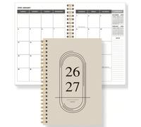 1 pièce Cahier de planification hebdomadaire et mensuelle à spirale 2026-2028, agenda de rendez-vous académique, journal pour améliorer la productivité, convient pour la maison, l'école et le travail,