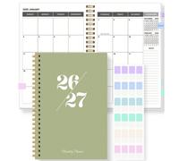 1 pièce Cahier de planification hebdomadaire et mensuelle à spirale 2026-2028, agenda de rendez-vous académique, journal pour améliorer la productivité, convient pour la maison, l'école et le travail,