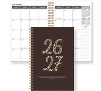 1 pièce Cahier de planification hebdomadaire & mensuel à spirale 2026-2028, agenda de rendez-vous académique, journal pour améliorer la productivité, convient pour la maison, l'école et le travail, fo