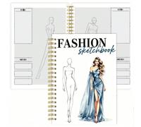 1 pièce Cahier de rentrée scolaire format A5, avec modèles de figures : modèles de style ligne de mode | Ces modèles sont très utiles pour les poses de dessin de mode (mode et beauté) Fournitures scol