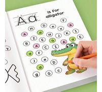 1 pièce Cahier de traçage de lettres ABC de 32 pages pour la pratique de l'alphabet A-Z pour la maternelle et le jardin d'enfants, livre d'écriture précoce amusant avec pages de dessin, cahier de copi