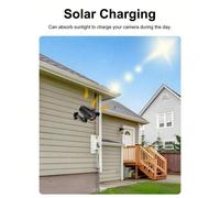 1 pièce Caméra de factice solaire, anti-vol, légèrement résistante à l'eau, avec voyant LED rouge clignotant, comprend un autocollant de surveillance noir,argent,Solaire-Noir,Solaire-ArgentABS